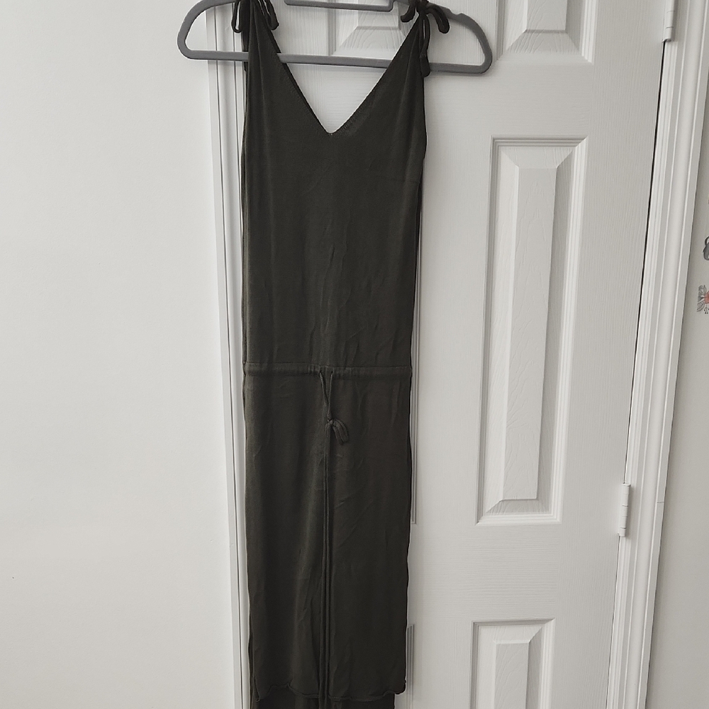 Chic Olive Green High Low Dress